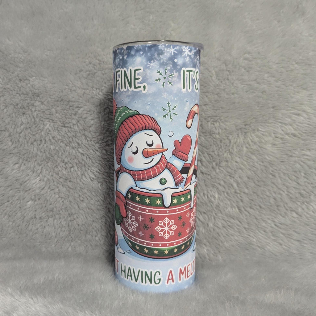 Cute Snowman Tumbler Can Be Personalized, Includes A Reusable Straw, Great Gift For Winter and Snowman Lovers