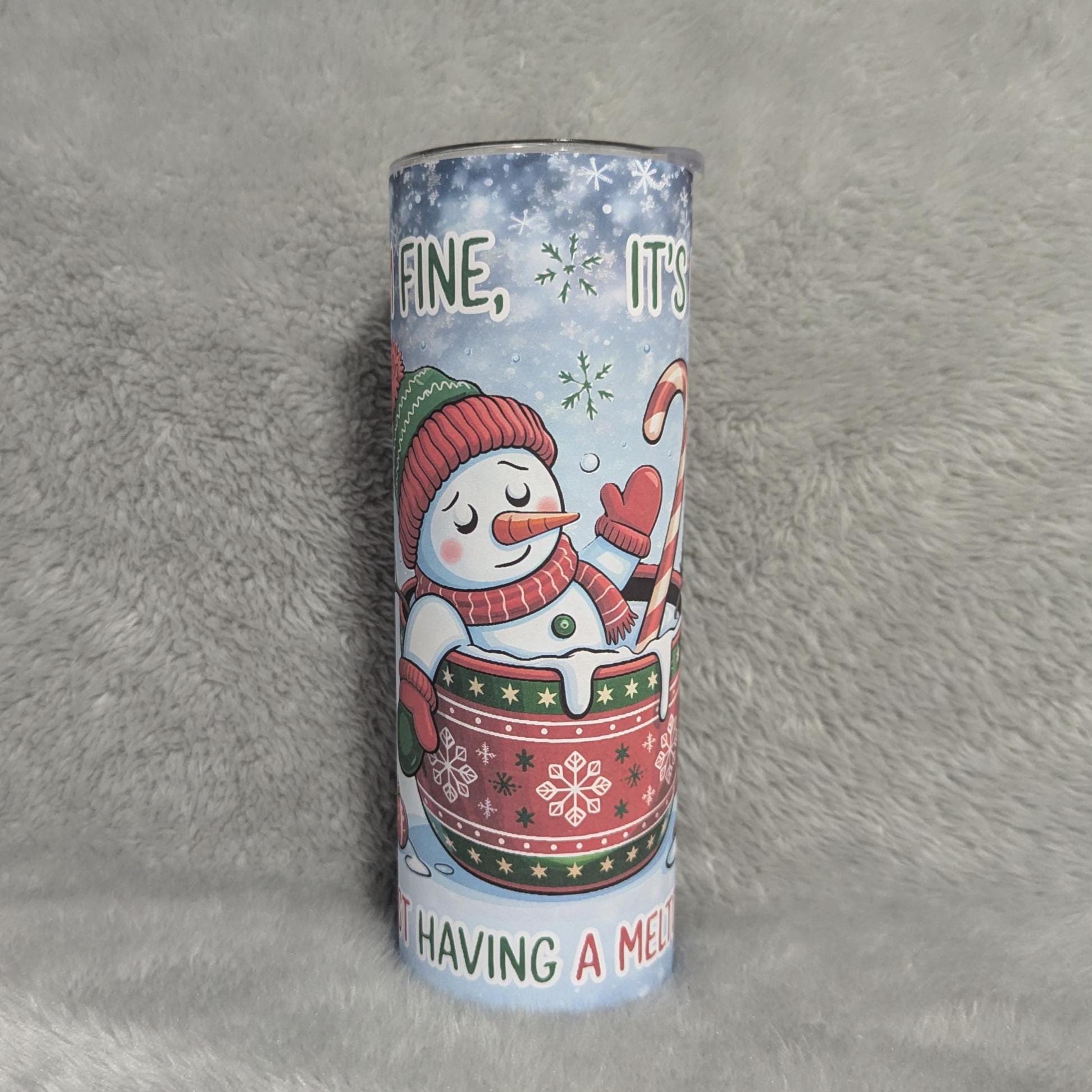 Cute Snowman Tumbler Can Be Personalized, Includes A Reusable Straw, Great Gift For Winter and Snowman Lovers