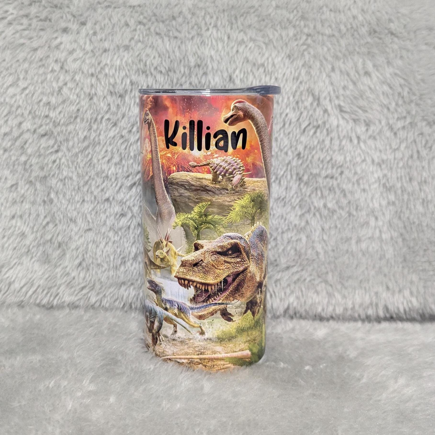 Dinosaur Tumbler, Dinosaur Cup, Kids Personalized Tumbler, Kids Dinosaur Cup With Name, T Rex 15oz tumbler, Insulated Tumbler For Kids