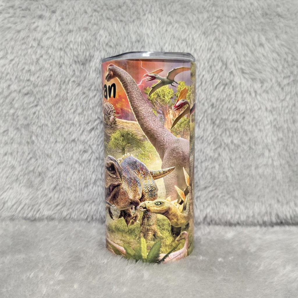 Dinosaur Tumbler, Dinosaur Cup, Kids Personalized Tumbler, Kids Dinosaur Cup With Name, T Rex 15oz tumbler, Insulated Tumbler For Kids