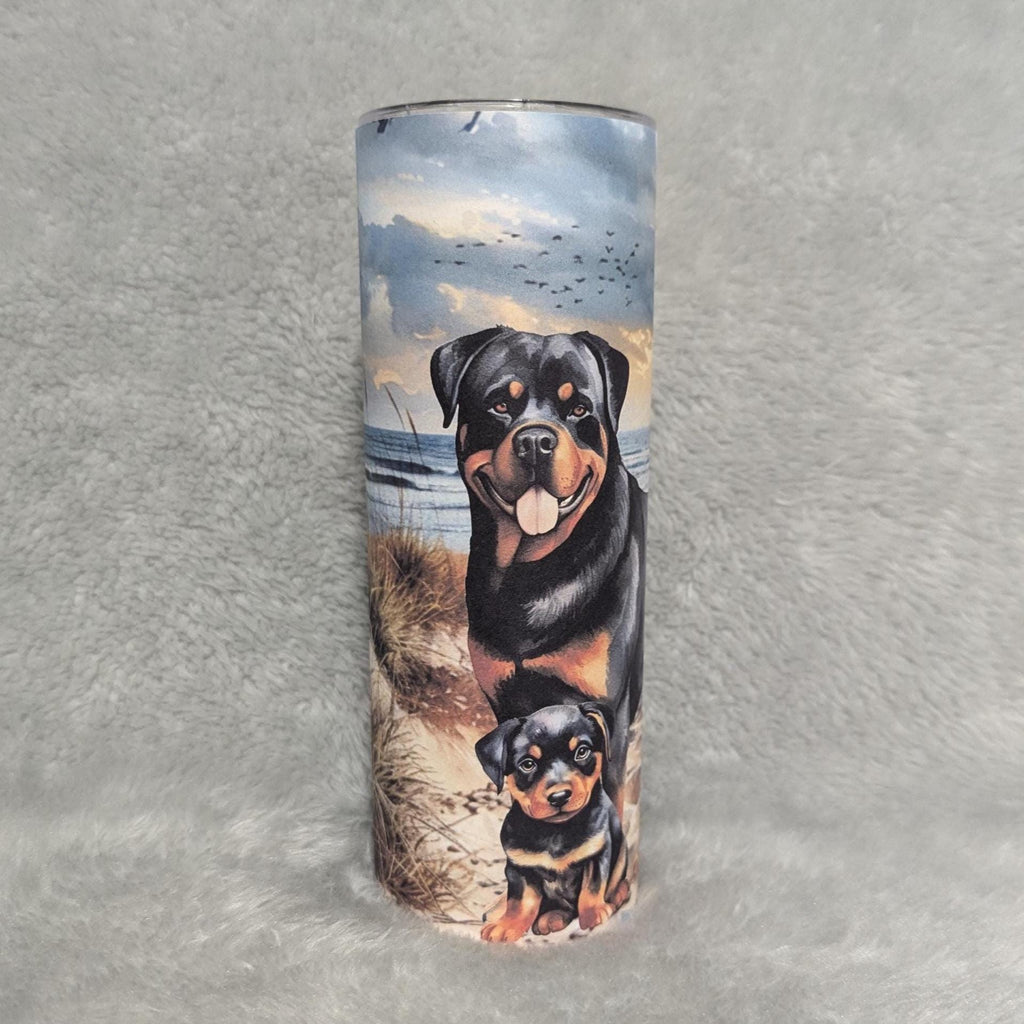 Rottweiler Tumbler Can Be Personalized Includes A Straw, Dog Cup With Name, Dog Lover Tumbler, Dog Lover Gift, Dog Lover Tumbler