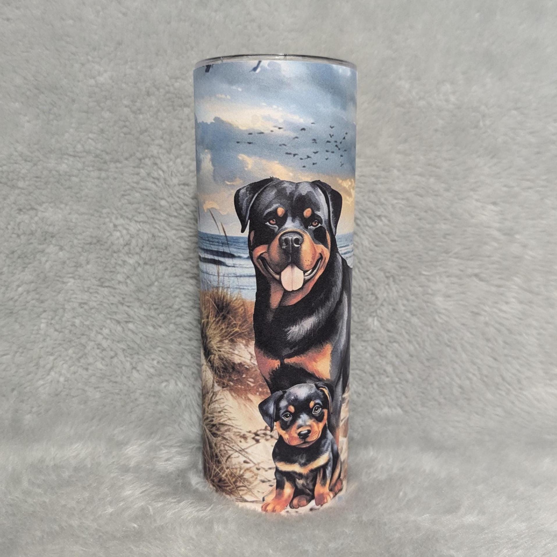 Rottweiler Tumbler Can Be Personalized Includes A Straw, Dog Cup With Name, Dog Lover Tumbler, Dog Lover Gift, Dog Lover Tumbler