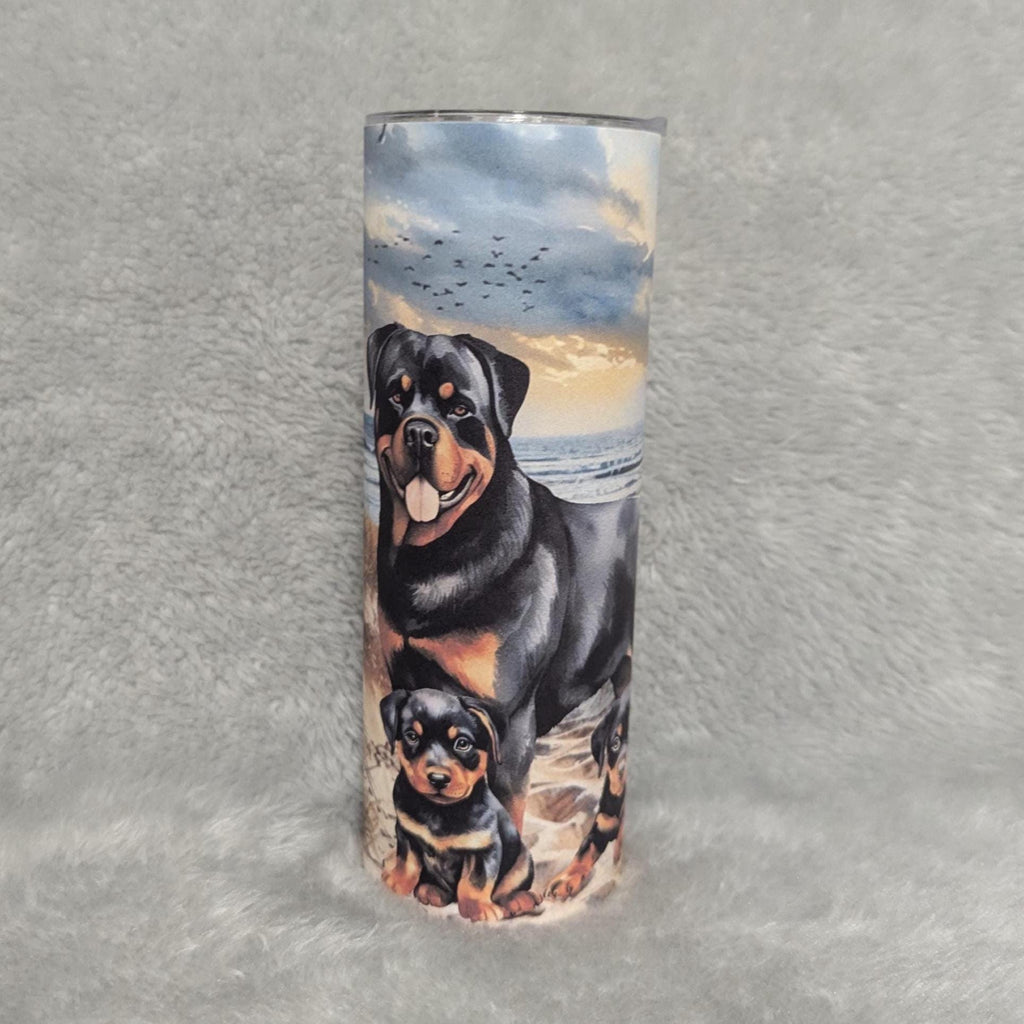 Rottweiler Tumbler Can Be Personalized Includes A Straw, Dog Cup With Name, Dog Lover Tumbler, Dog Lover Gift, Dog Lover Tumbler