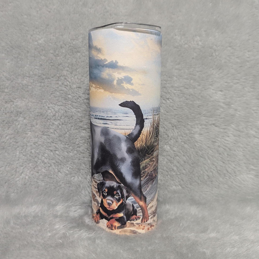 Rottweiler Tumbler Can Be Personalized Includes A Straw, Dog Cup With Name, Dog Lover Tumbler, Dog Lover Gift, Dog Lover Tumbler