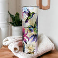 Beautiful Hummingbird Tumbler, Perfect Gift for Nature Lovers, 20oz Tumbler With Straw, Floral hummingbird Tumbler For Hot Or Cold Drinks