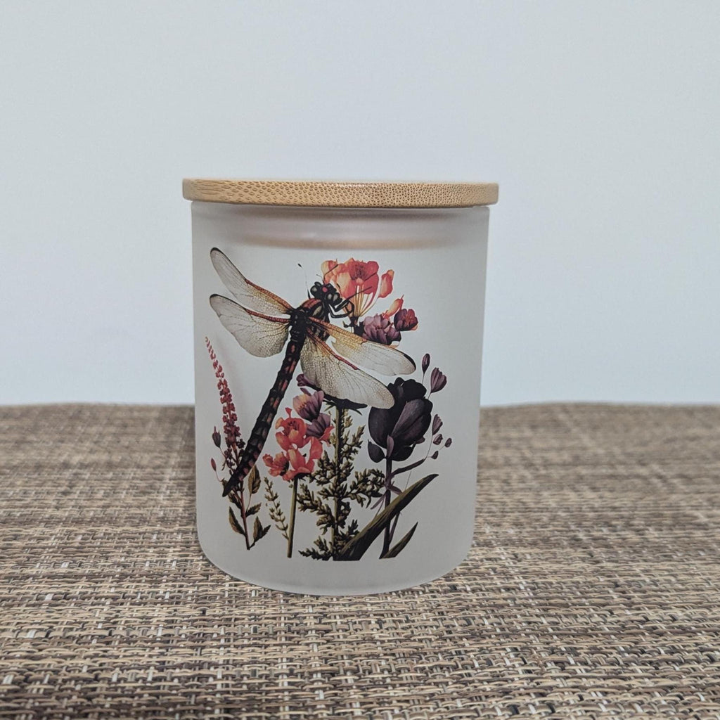 Dragonfly Candle Holder With A Battery Operated Flickering Tea Light