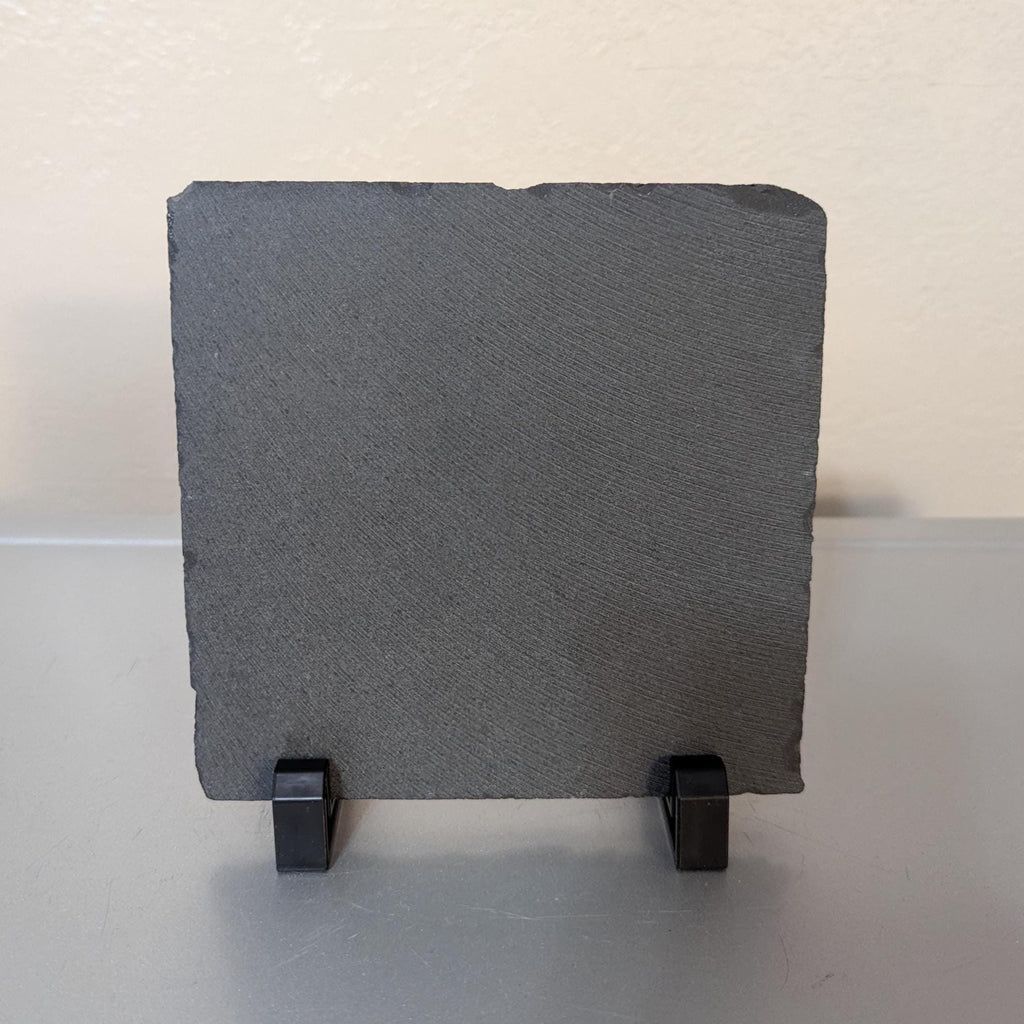 Slate Highland Cow Picture With Display Legs