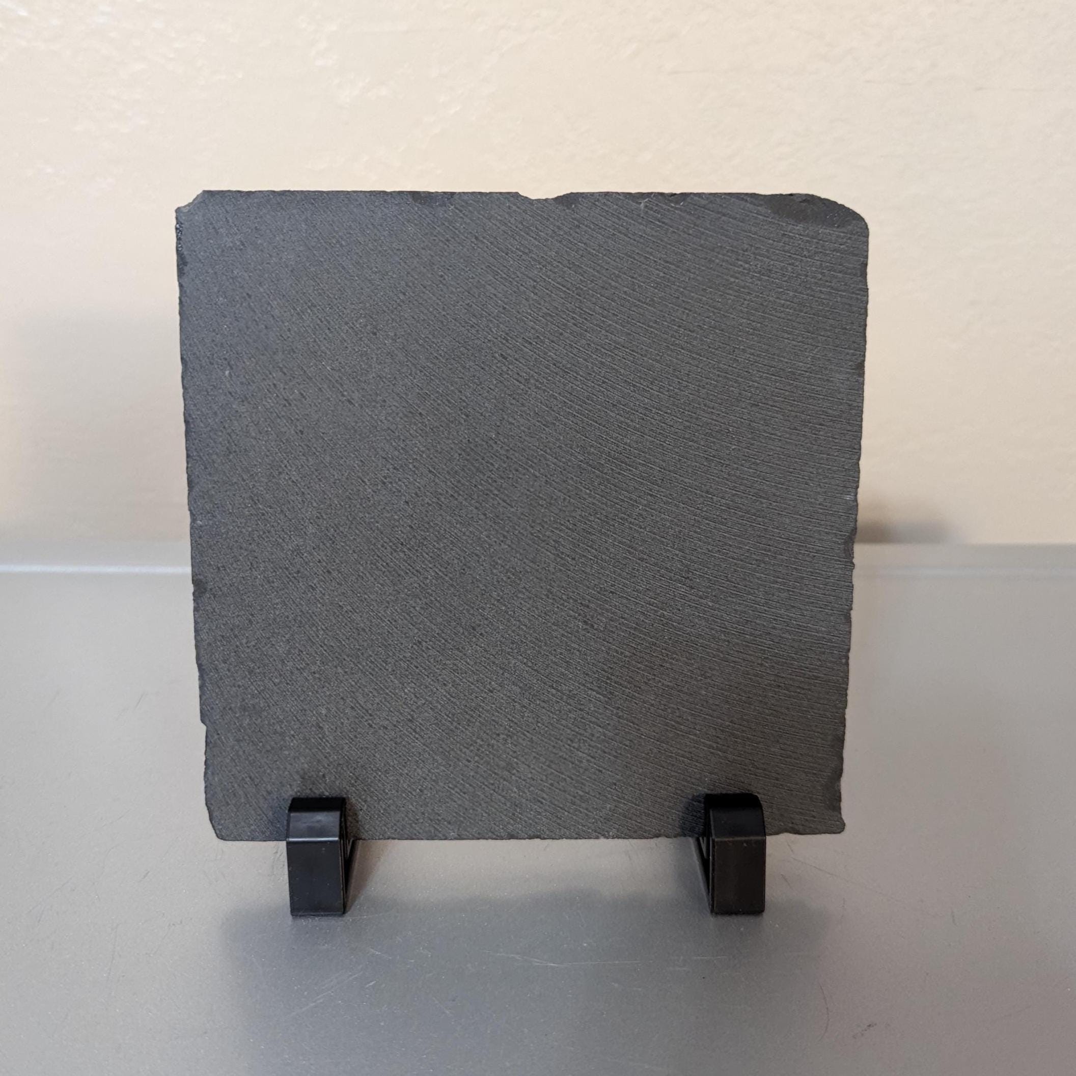 Slate Highland Cow Picture With Display Legs