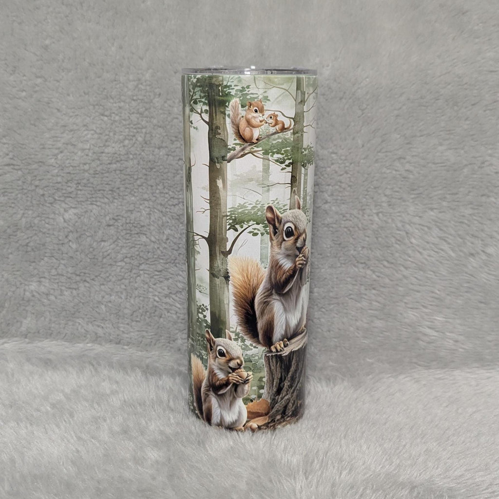 Cute Squirrel Tumbler Can Be Personalized, Includes A Reusable Straw,  For Hot Or Cold Drinks - Home Or On The Go, Squirrel Lover Gift