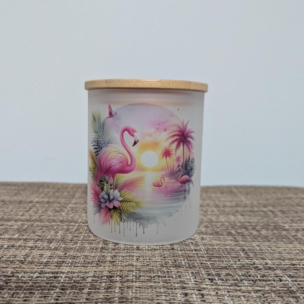 Beautiful Flamingo Candle Holder Includes A Battery Operated Flickering Tea Light, Flamingo Jar, Flamingo Decor