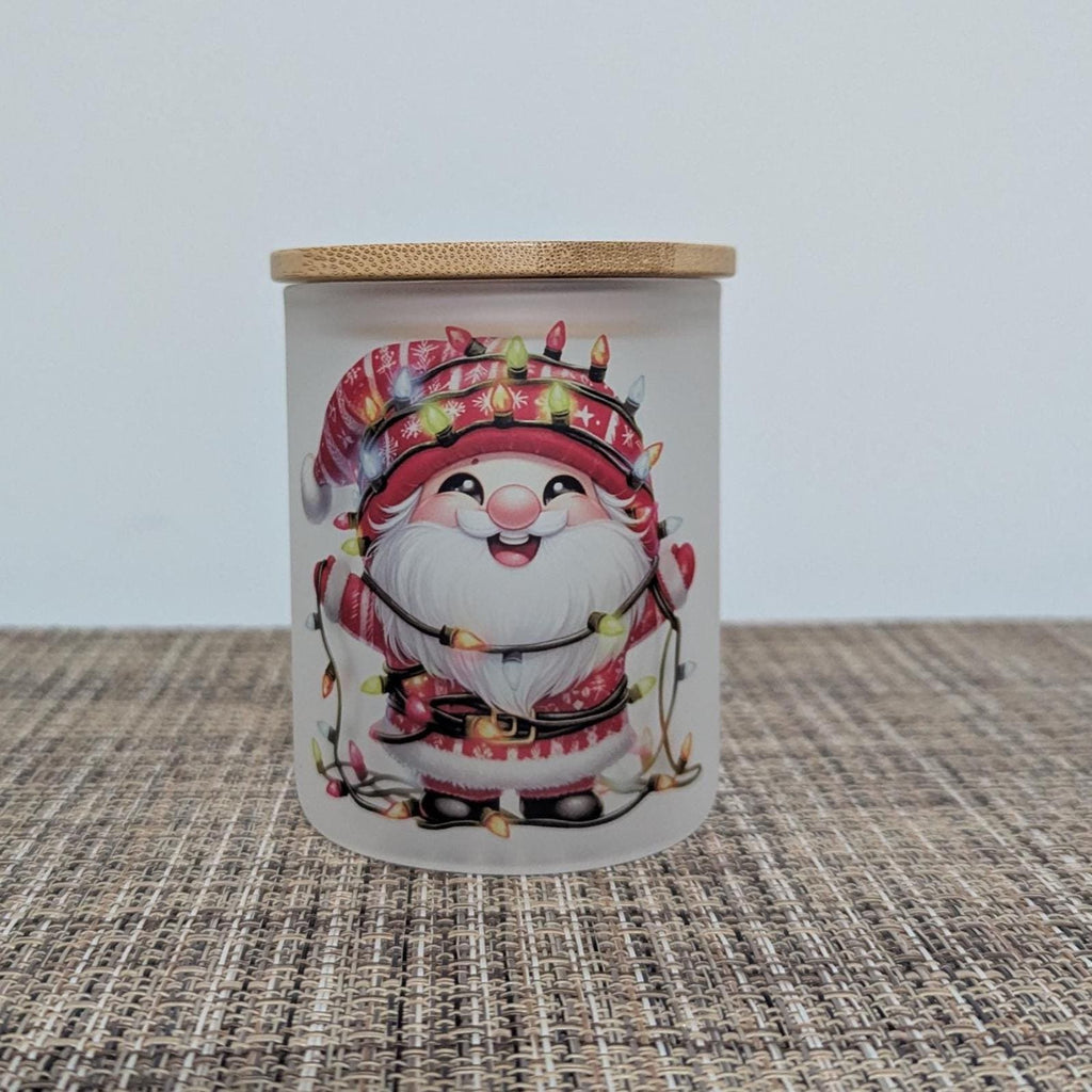 Santa Candle Holder With A Battery Operated Flickering Tea Light