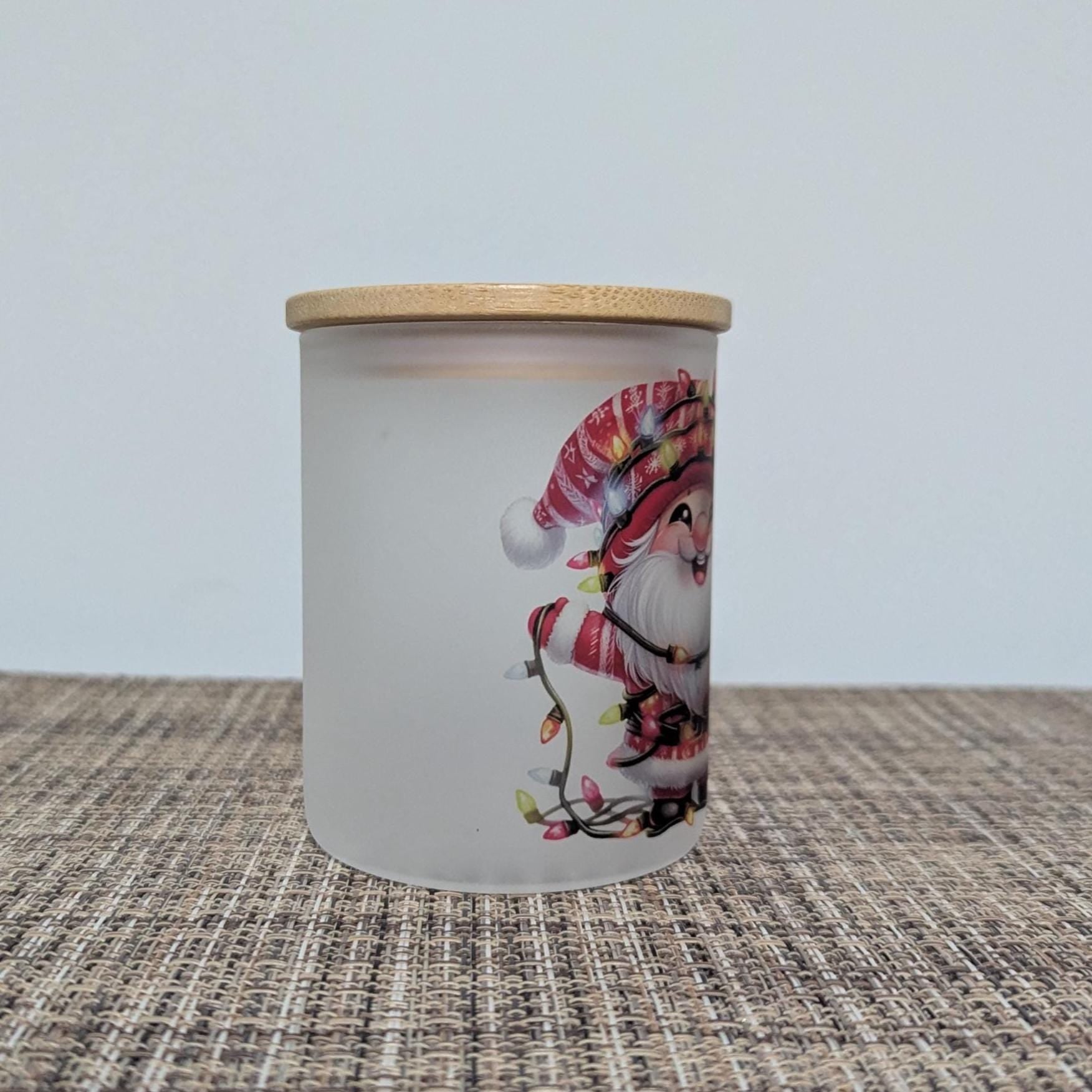 Santa Candle Holder With A Battery Operated Flickering Tea Light