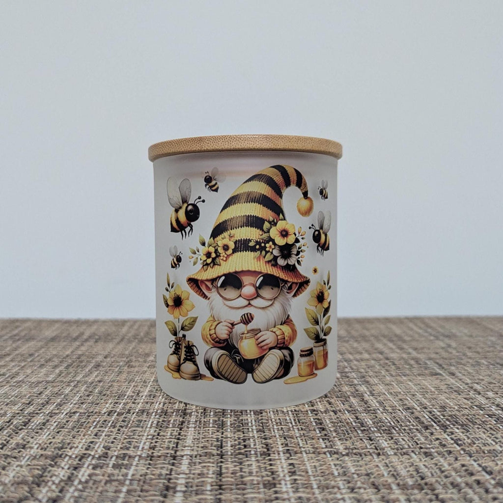 Bee Gnome Candle Holder With A Battery Operated Flickering Tea Light