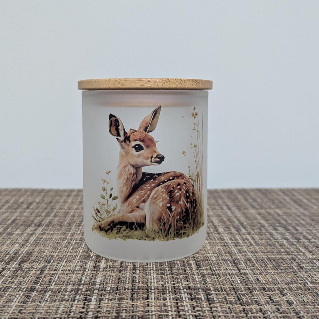 Deer Candle Holder With A Battery Operated Flickering Tea Light