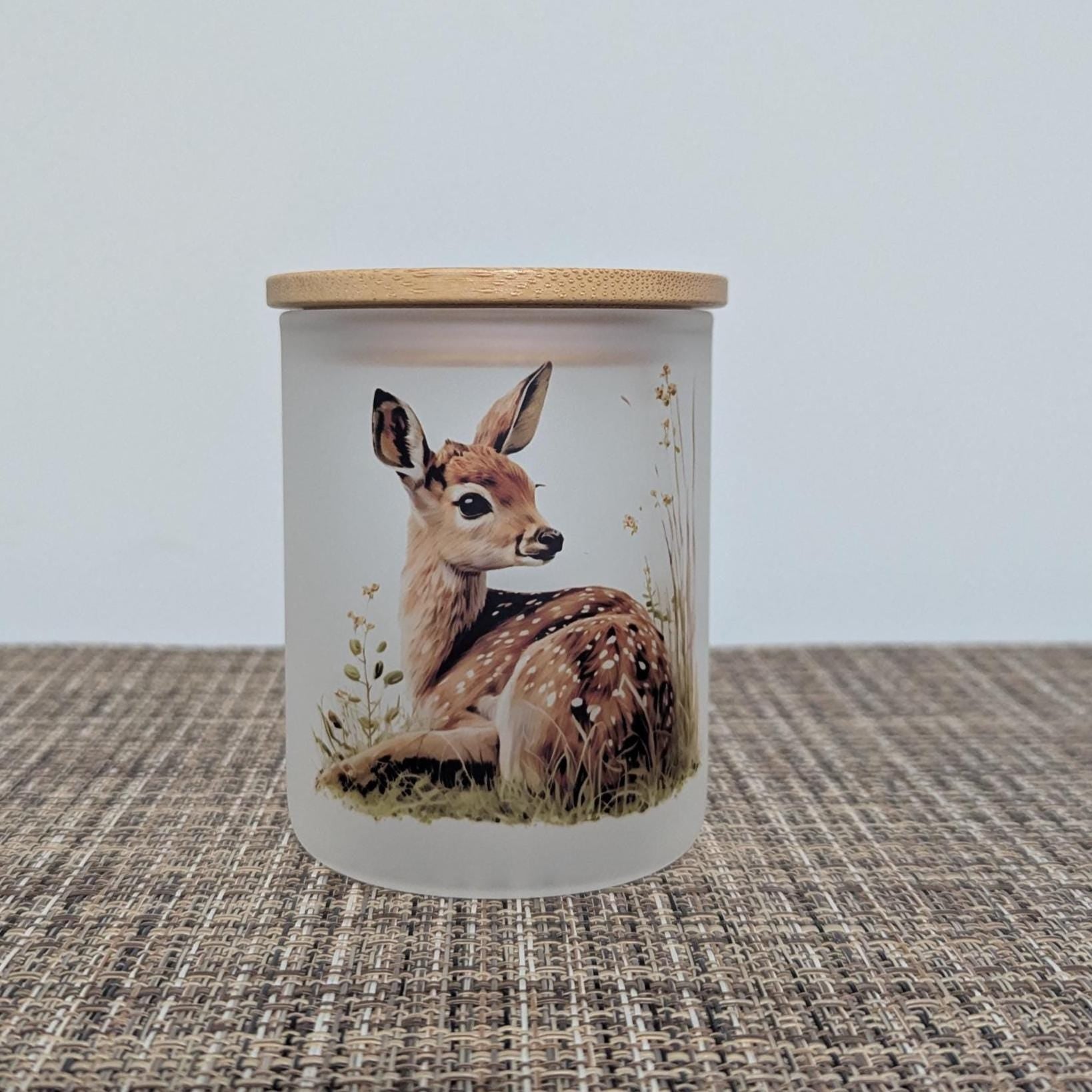 Deer Candle Holder With A Battery Operated Flickering Tea Light