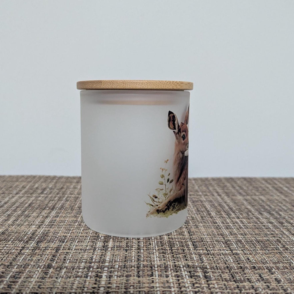 Deer Candle Holder With A Battery Operated Flickering Tea Light