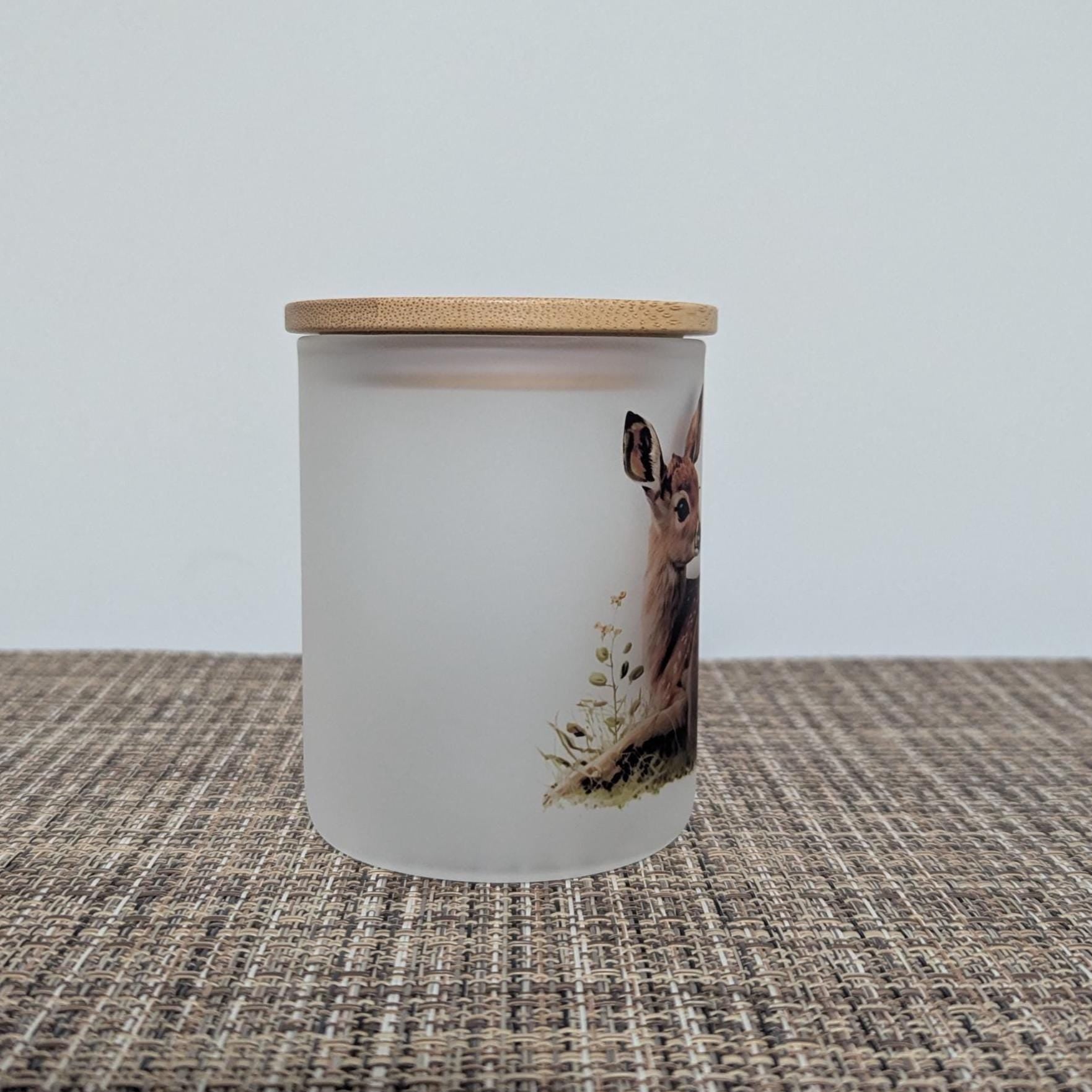 Deer Candle Holder With A Battery Operated Flickering Tea Light