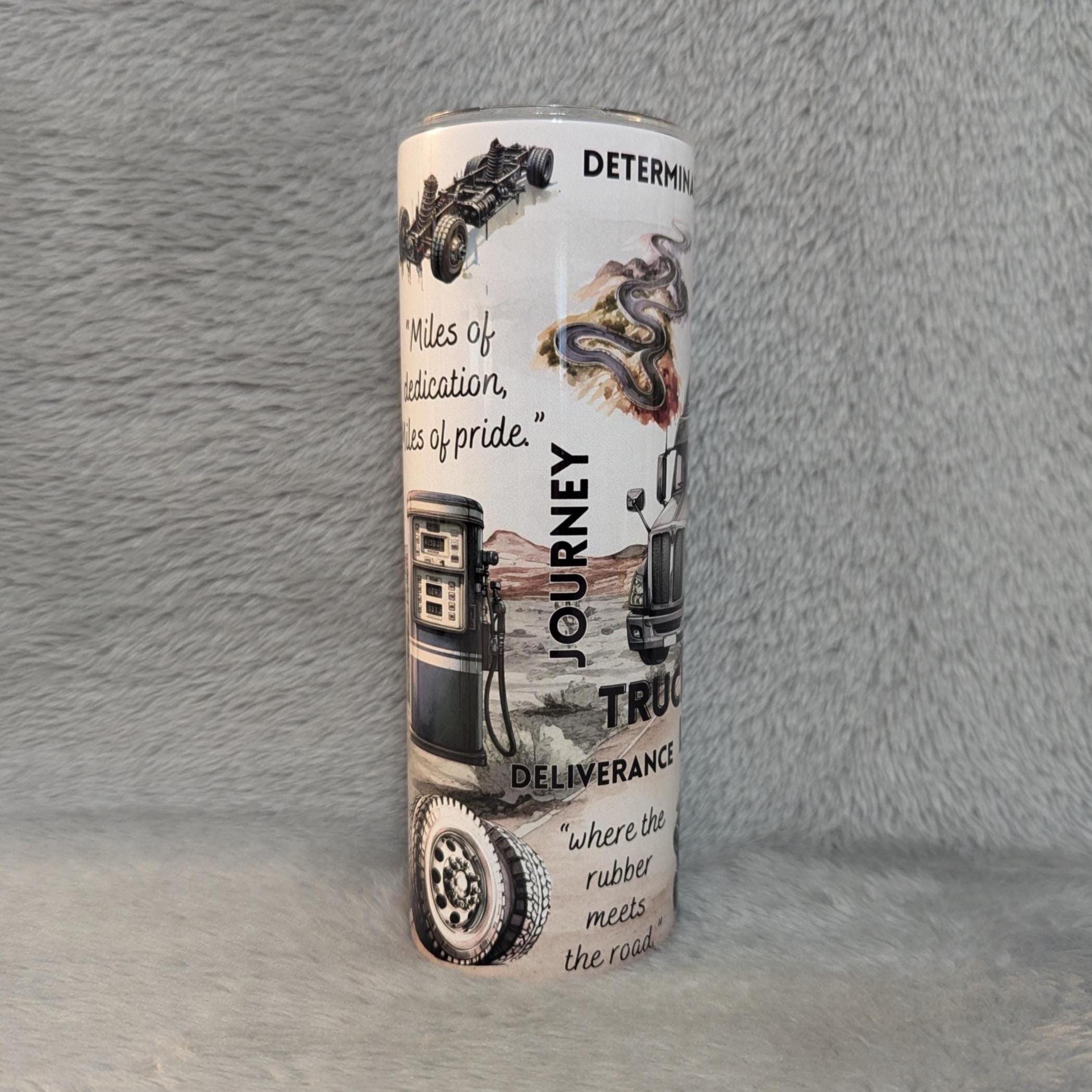 Truck Driver Life Tumbler with Affirmations, Includes A Reusable Straw, Gift For Truck Driver, Truck Driver Appreciation Gift, 20oz Tumbler