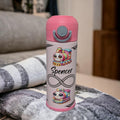 Kids Train Water Bottle 12oz With Reusable Straw,Can Be Personalized