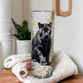 Black Panther Tumbler 20oz With Reusable Straw, Can Be Personalized