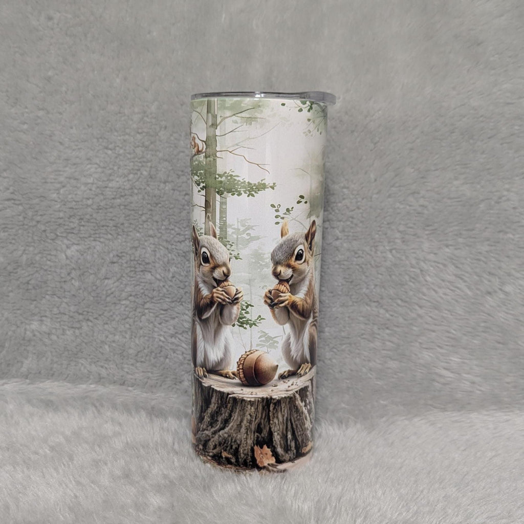 Cute Squirrel Tumbler Can Be Personalized, Includes A Reusable Straw,  For Hot Or Cold Drinks - Home Or On The Go, Squirrel Lover Gift