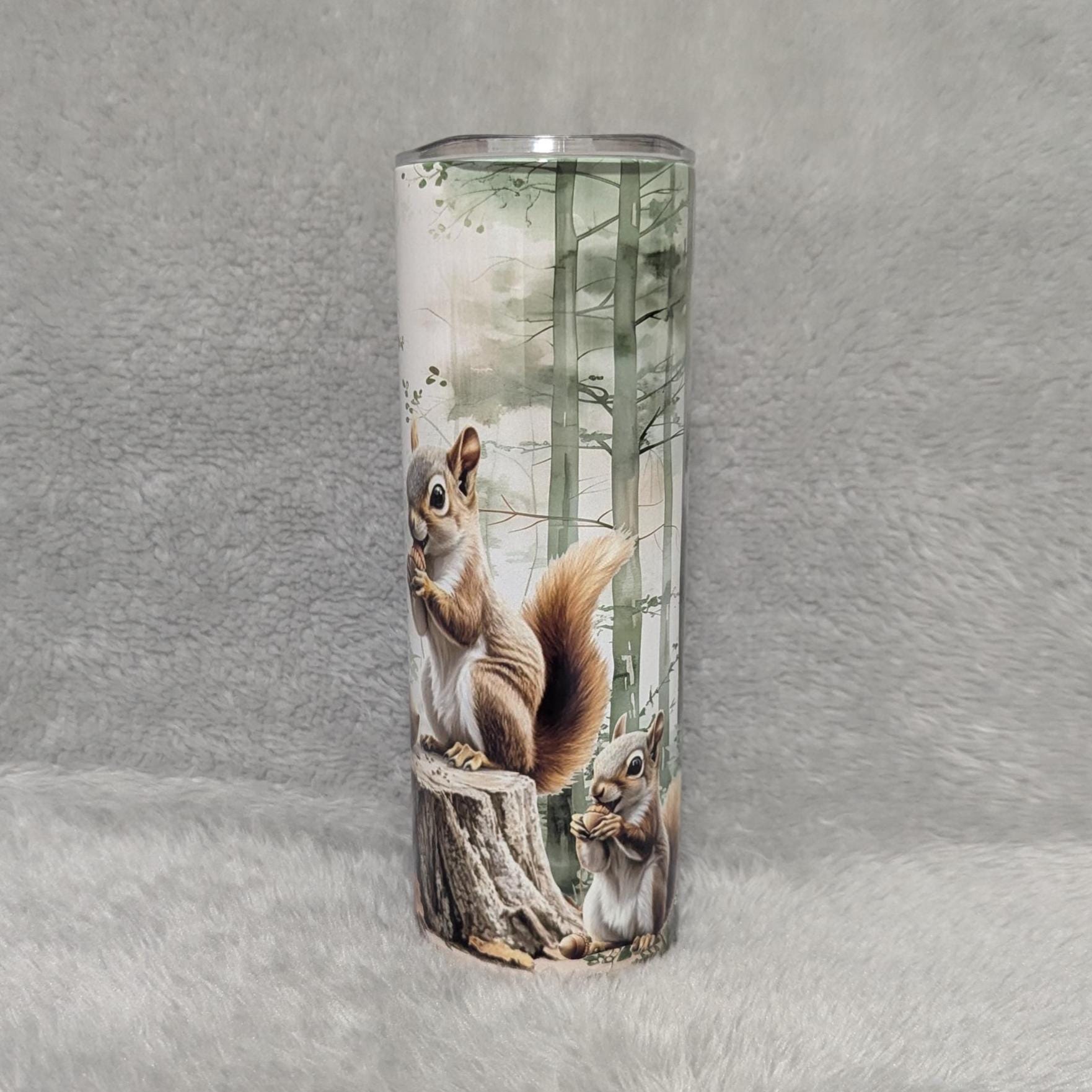 Cute Squirrel Tumbler Can Be Personalized, Includes A Reusable Straw,  For Hot Or Cold Drinks - Home Or On The Go, Squirrel Lover Gift