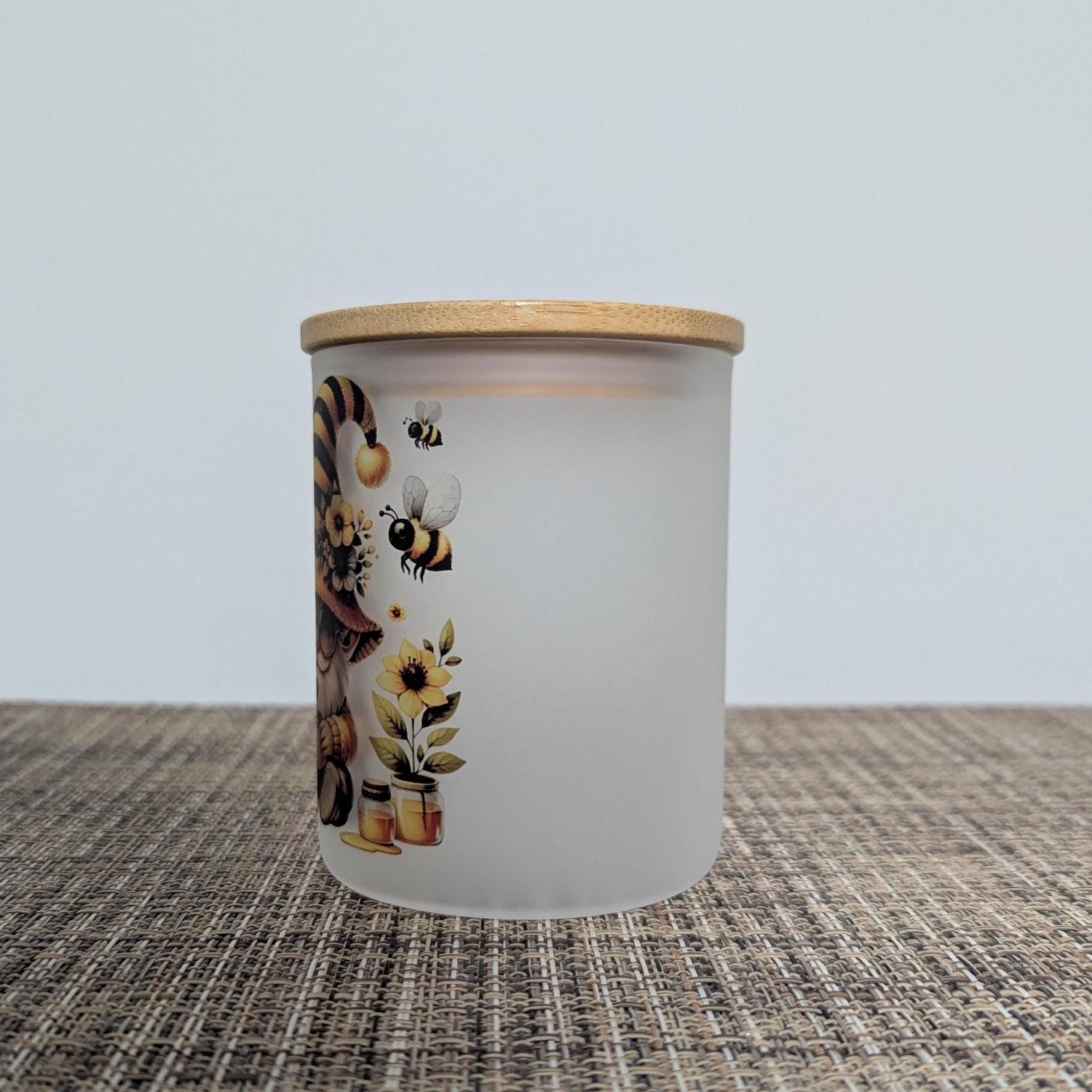 Bee Gnome Candle Holder With A Battery Operated Flickering Tea Light