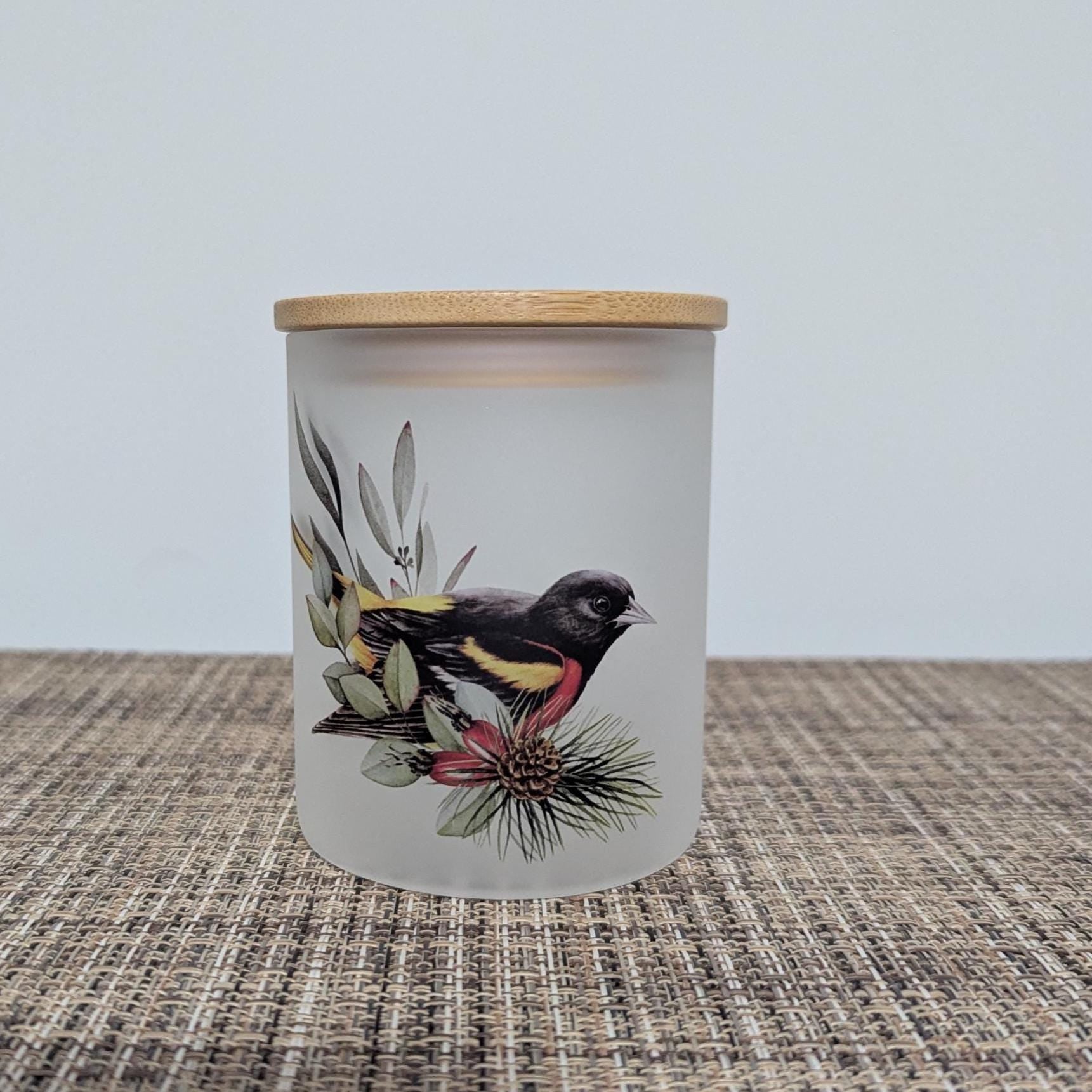 Oriole Bird Candle Holder With A Battery Operated Flickering Tea Light