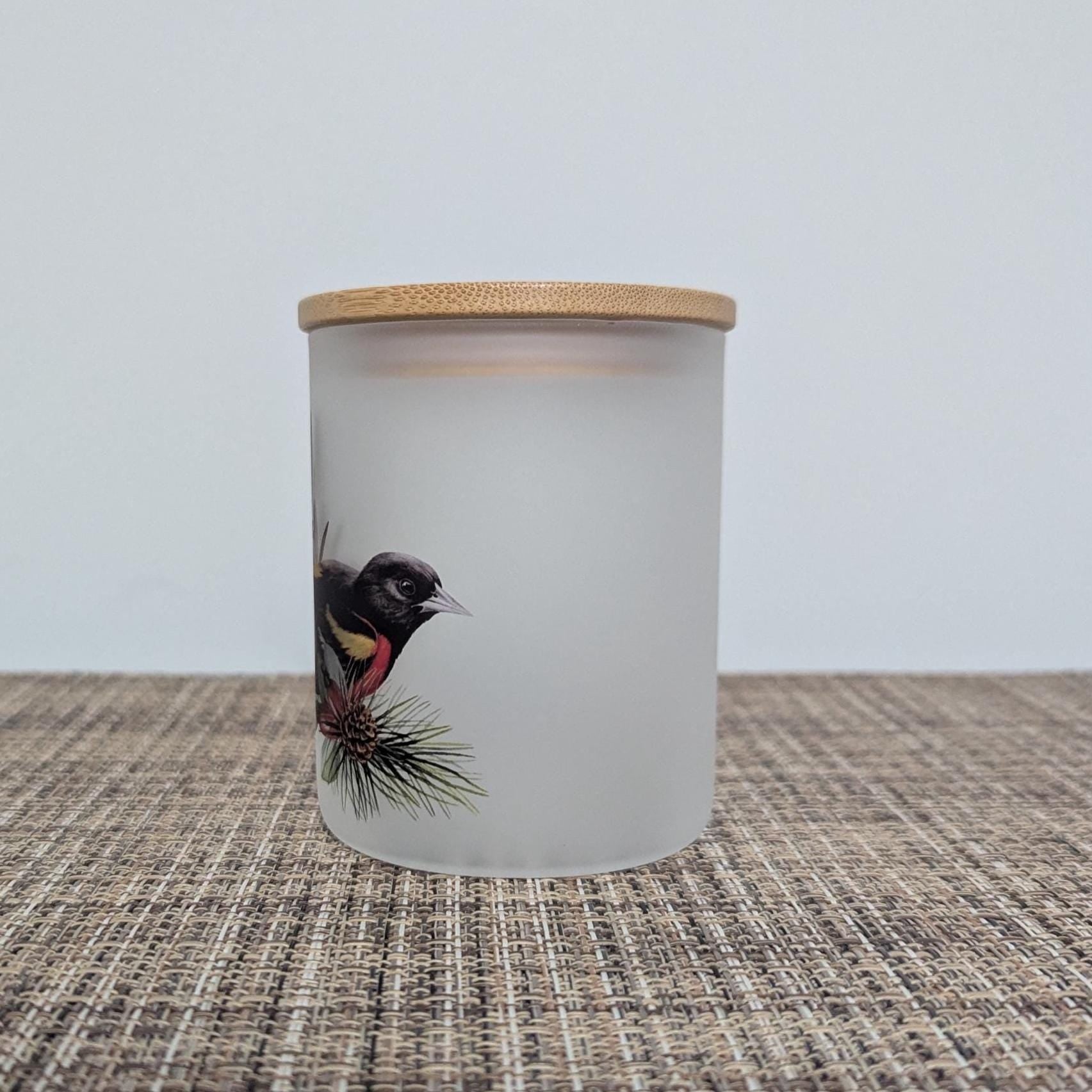 Oriole Bird Candle Holder With A Battery Operated Flickering Tea Light