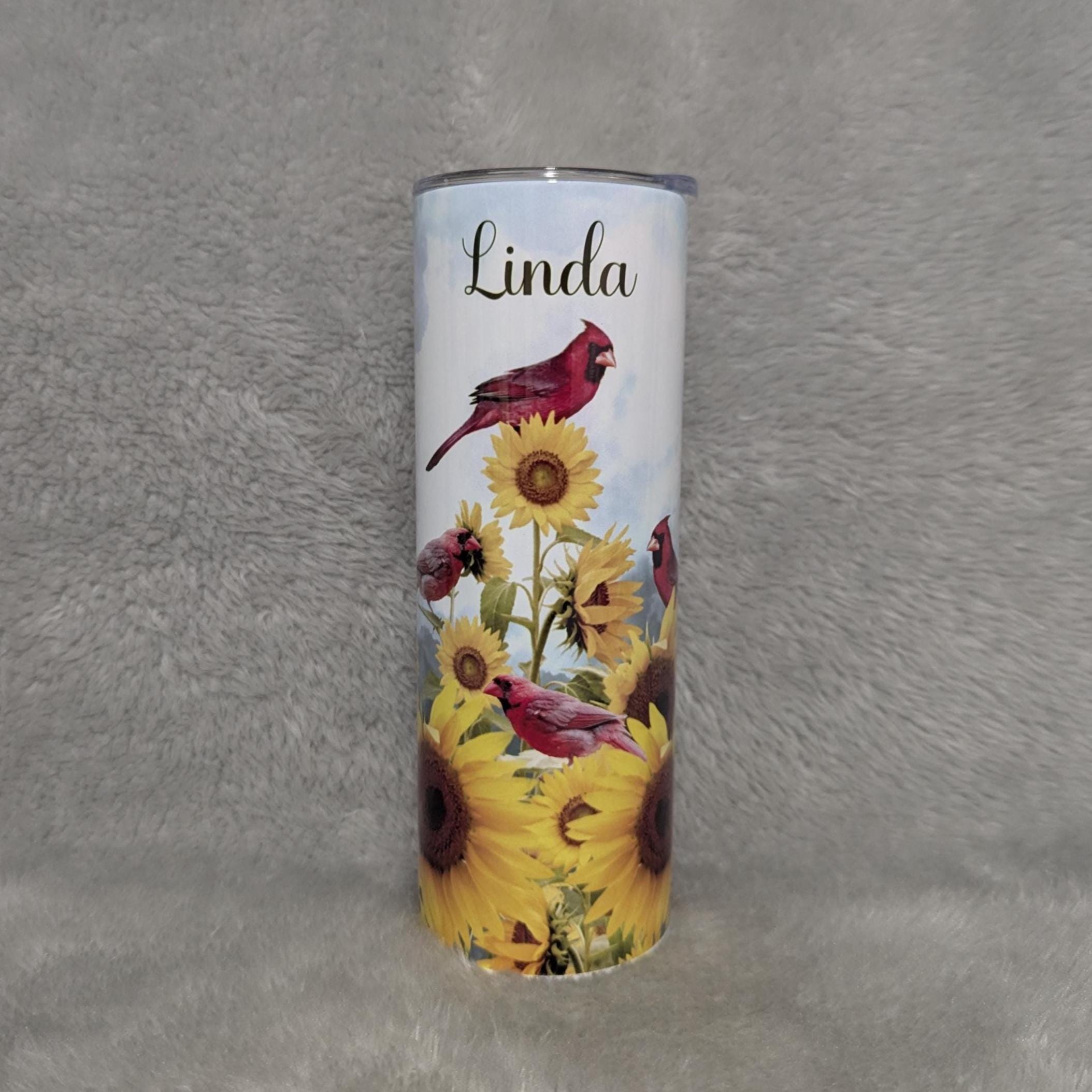 Cardinal Tumbler 20oz With Reusable Straw, Can Be Personalized
