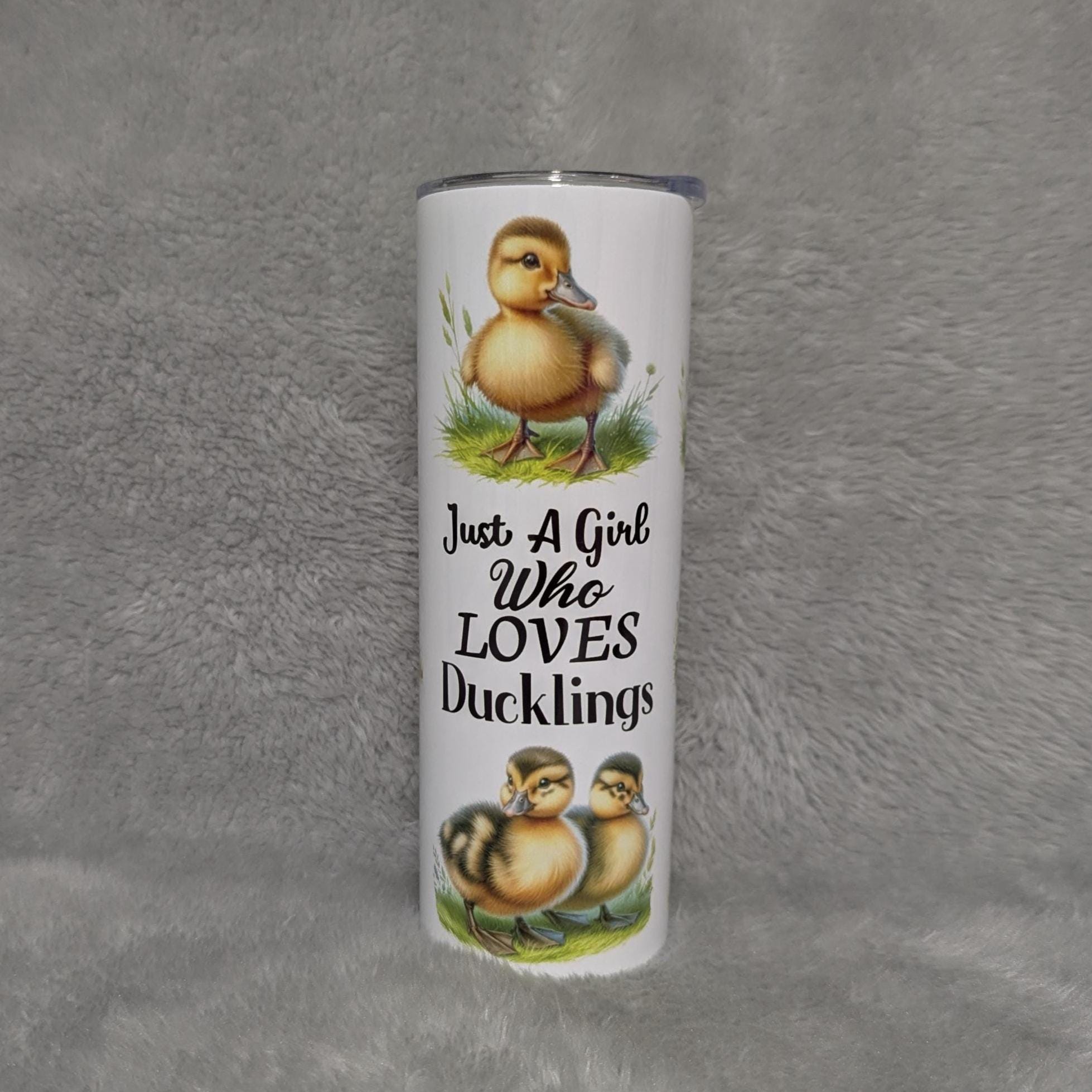Just A Girl Who Loves Ducklings Tumbler 20oz With Reusable Straw