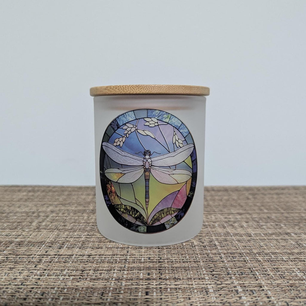 Dragonfly Candle Holder With A Battery Operated Flickering Tea Light