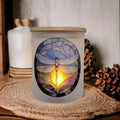 Dragonfly Candle Holder With A Battery Operated Flickering Tea Light