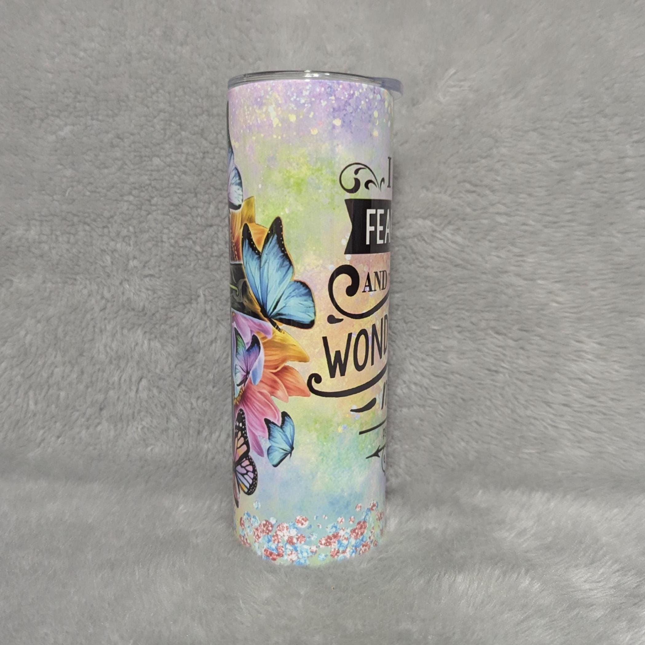 Religious Tumbler Psalm 139:14 - I Am Fearfully and Wonderfully Made, 20oz With Reusable Straw