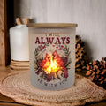 Cardinal Candle Holder With A Battery Operated Flickering Tea Light, I will Always Be With You Cardinal Candle