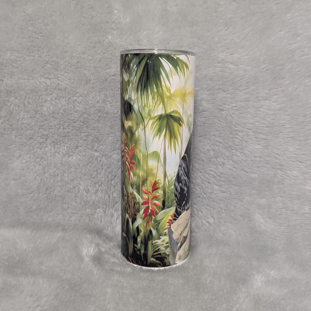 Black Panther Tumbler 20oz With Reusable Straw, Can Be Personalized
