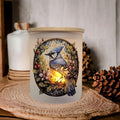 Blue Jay Candle Holder Includes A Battery Operated Flickering Tea Light