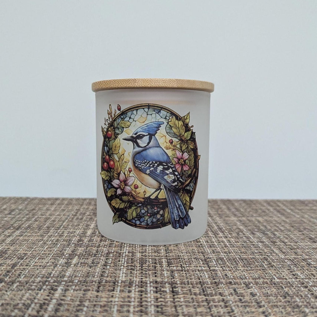 Blue Jay Candle Holder Includes A Battery Operated Flickering Tea Light