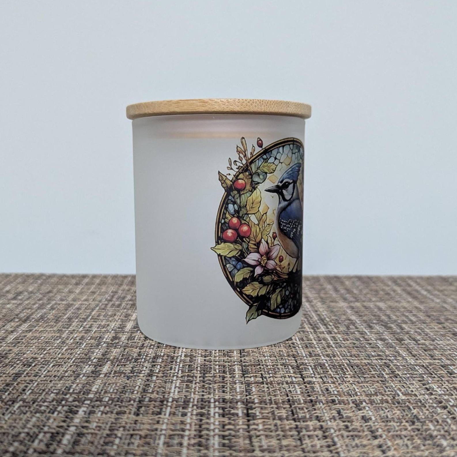 Blue Jay Candle Holder Includes A Battery Operated Flickering Tea Light