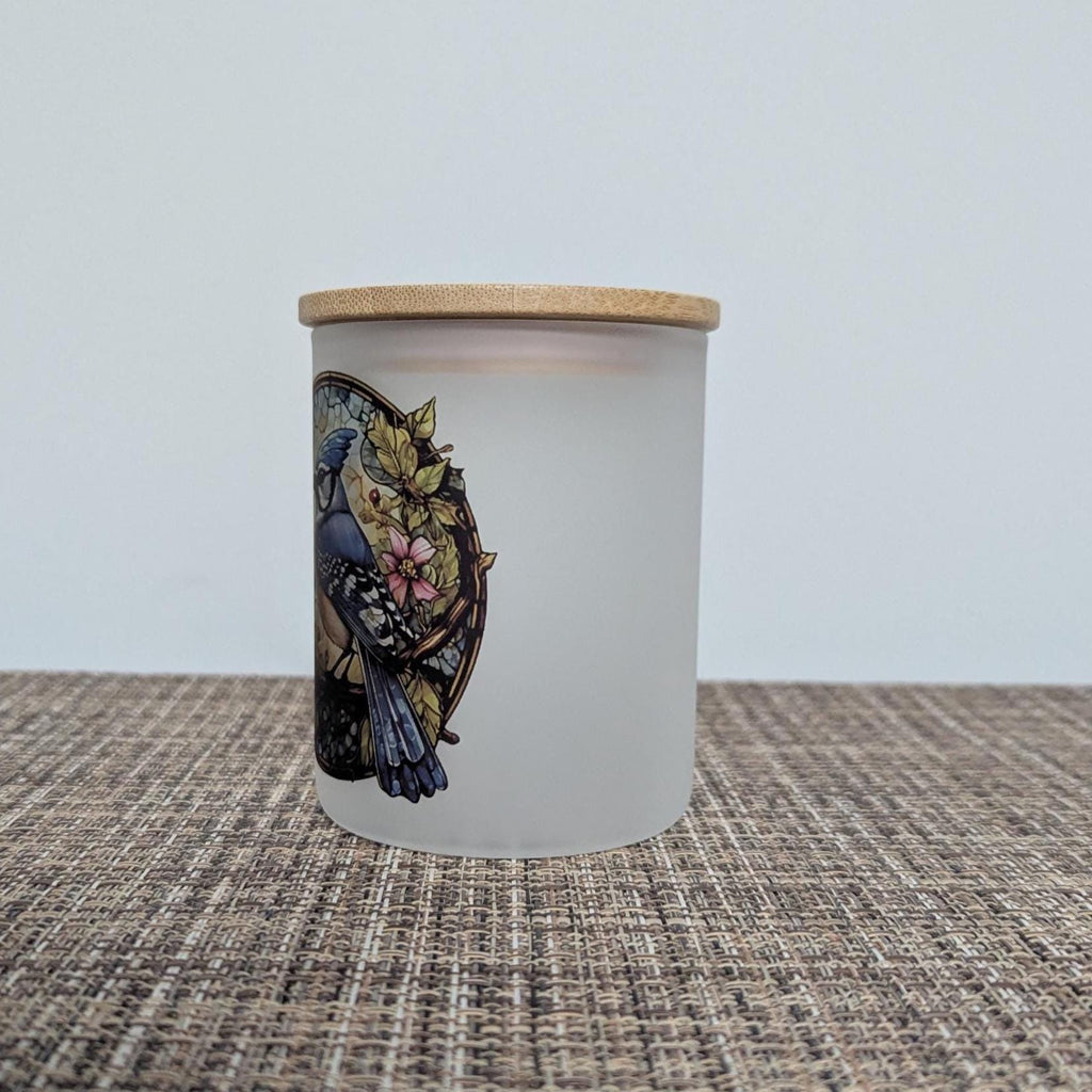 Blue Jay Candle Holder Includes A Battery Operated Flickering Tea Light