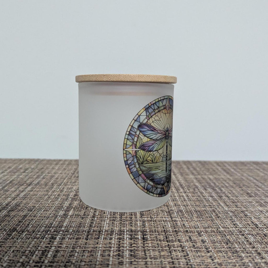 Blue Dragonfly Candle Holder With A Battery Operated Flickering Tea Light