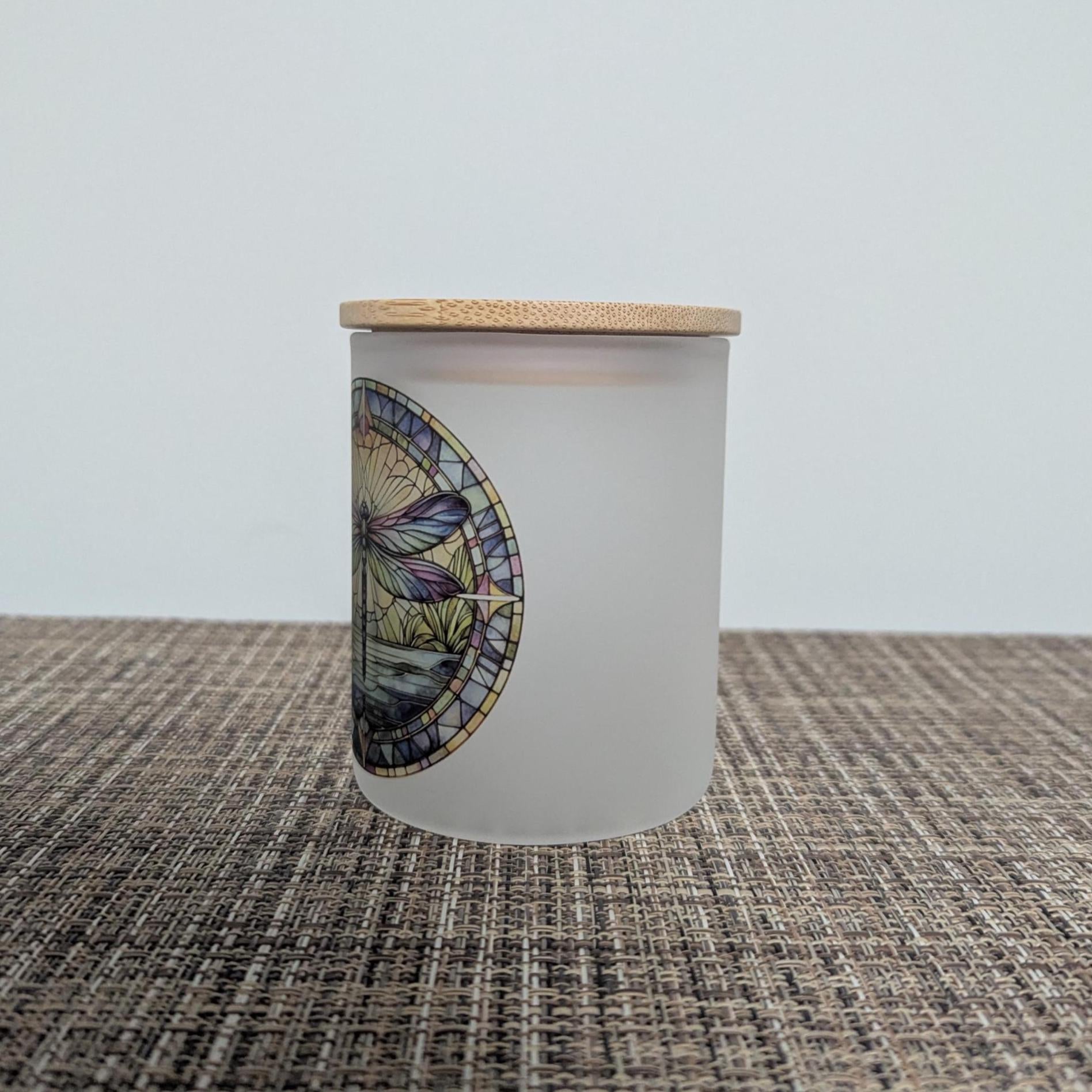 Blue Dragonfly Candle Holder With A Battery Operated Flickering Tea Light