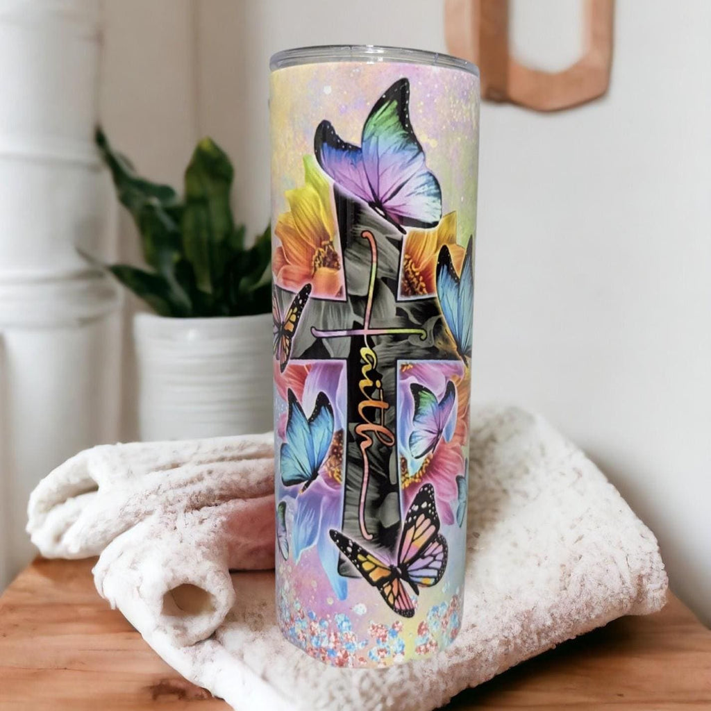 Religious Tumbler Psalm 139:14 - I Am Fearfully and Wonderfully Made, 20oz With Reusable Straw