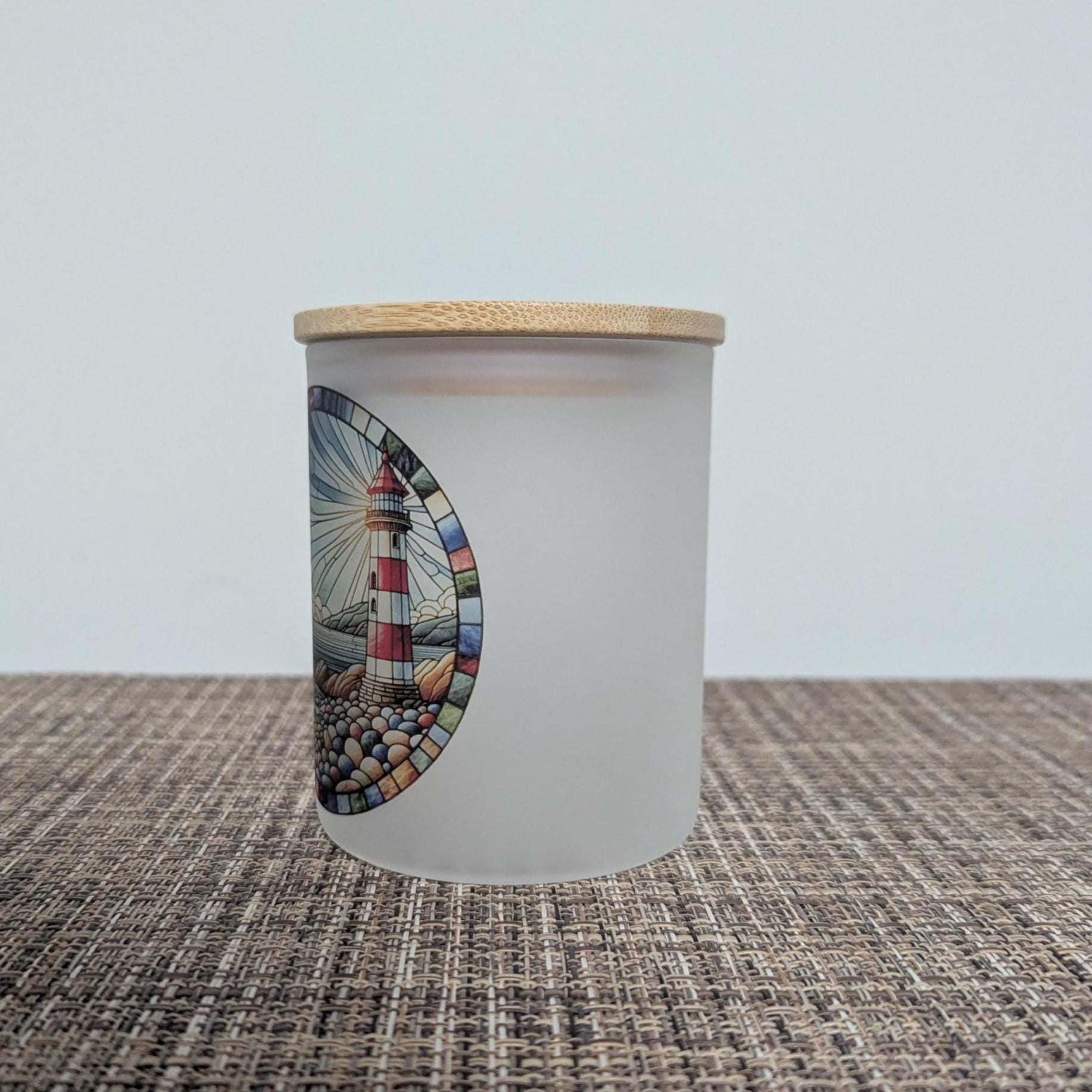 Lighthouse Candle Holder With A Battery Operated Flickering Tea Light