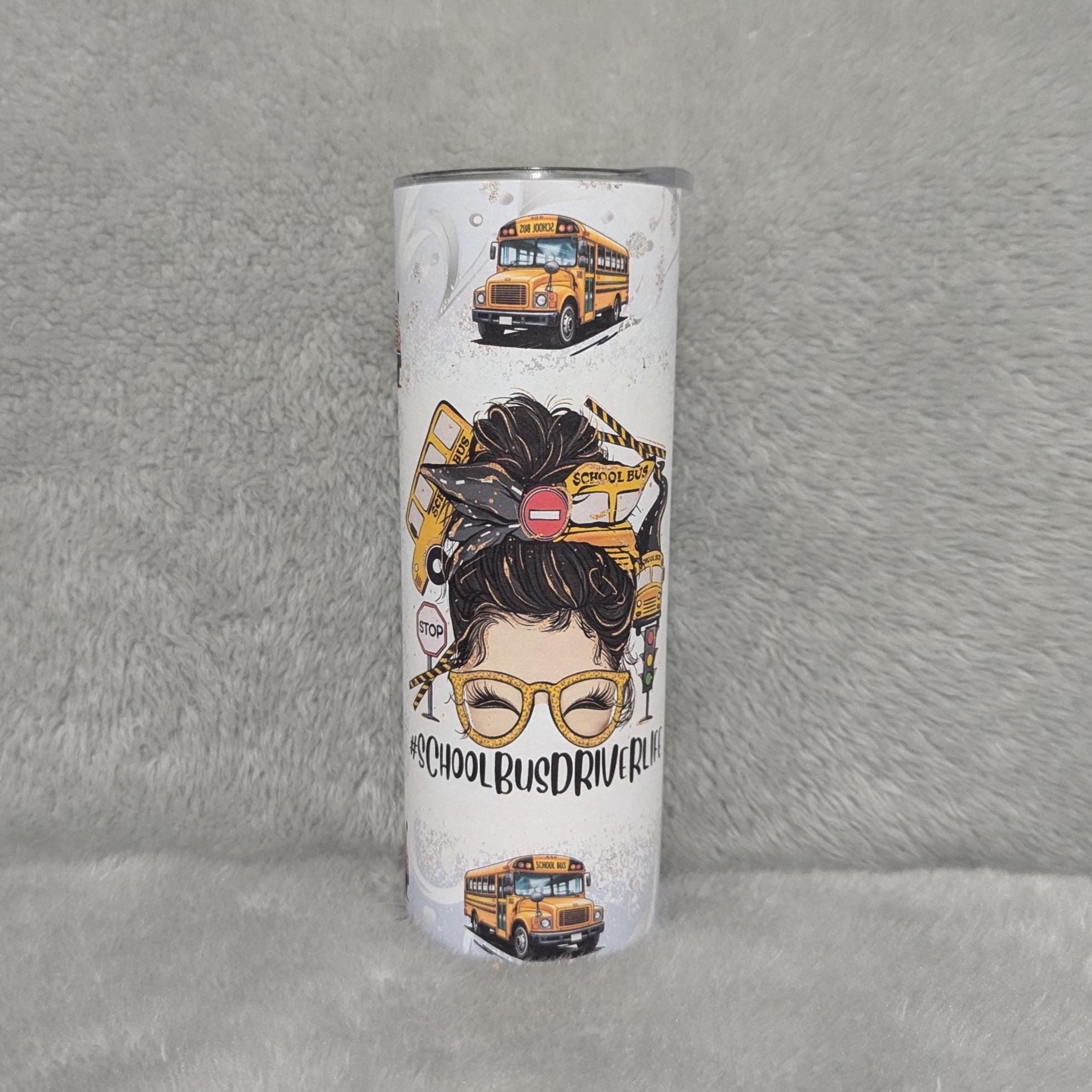 School Bus Driver Tumbler Can Be Personalized, Great For Everyday Use - Hot Or Cold Drinks, 20oz Tumbler With Reusable Straw, Gift For Her