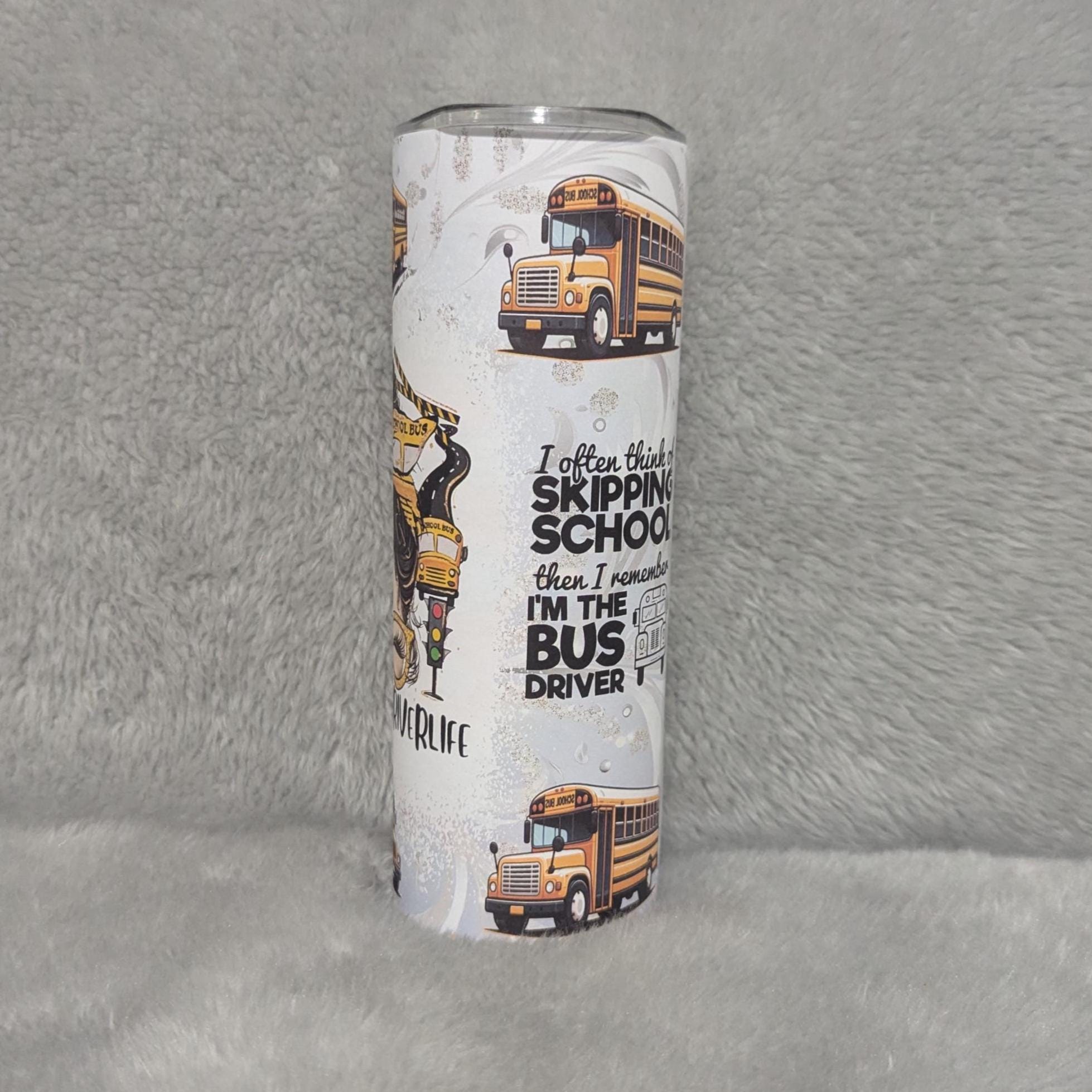 School Bus Driver Tumbler Can Be Personalized, Great For Everyday Use - Hot Or Cold Drinks, 20oz Tumbler With Reusable Straw, Gift For Her