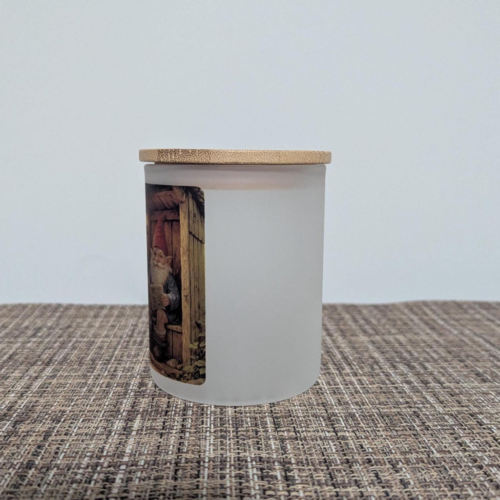 Funny Outhouse Gnome Candle Holder With A Battery Operated Flickering Tea Light