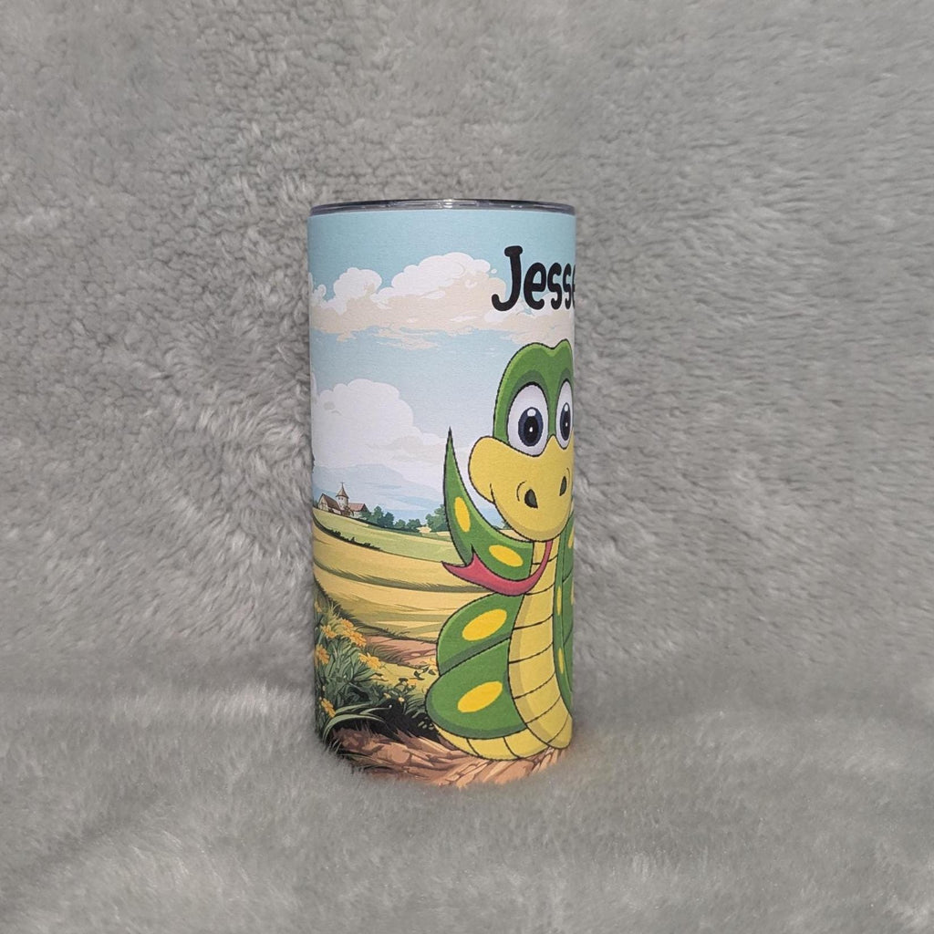 Kids Fun Snake Tumbler Can Be Personalized, Snake Cup With Name, Personalized Tumbler, Snake Tumbler, Cartoon Snake Cup With Straw