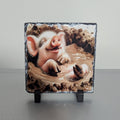 Slate Pig In The Mud Picture With Display Legs