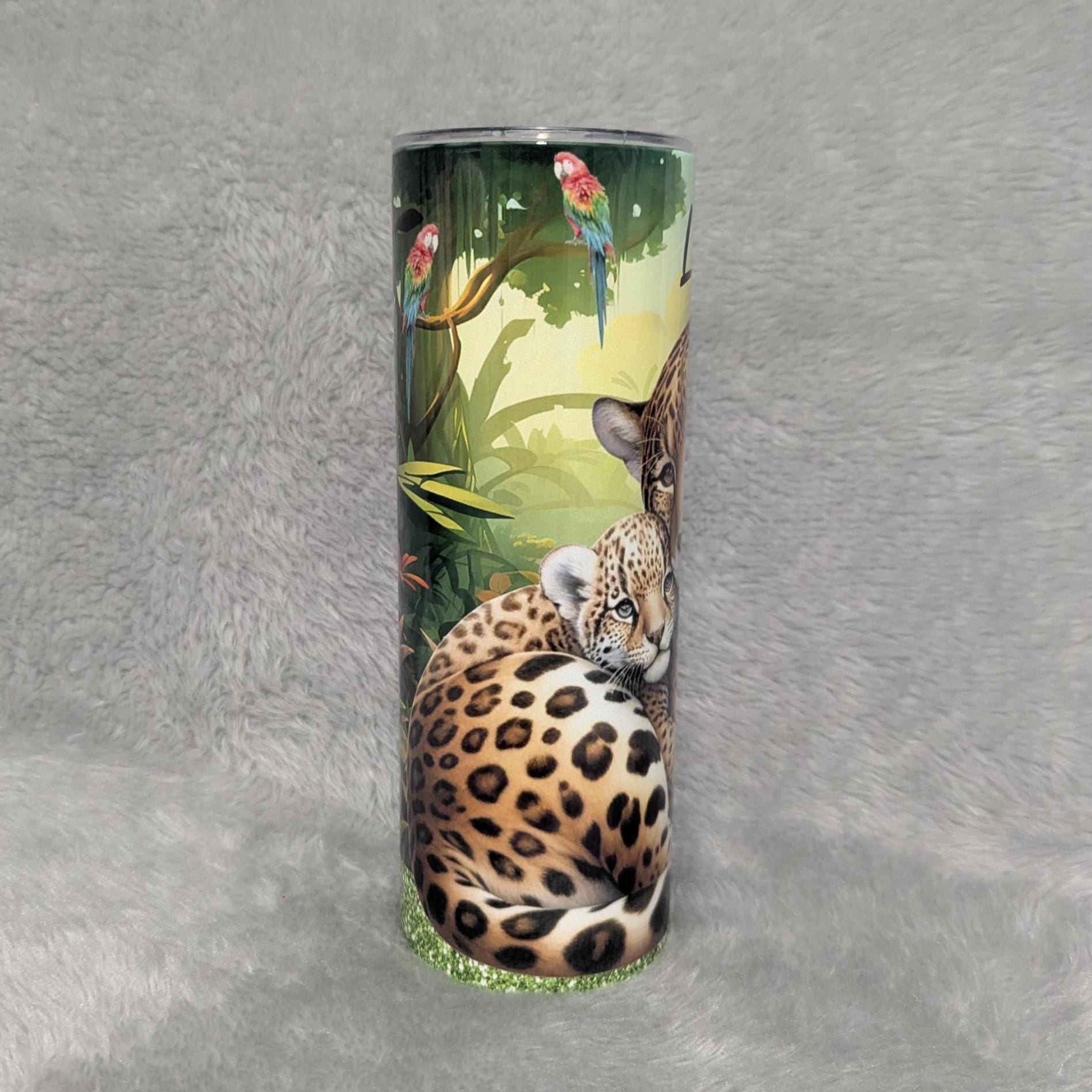 Cheetah Tumbler With A Cheetah and Her Cub, Cheetah Gift, Cheetah Cup With Name, Gift For Her, 20oz Cheetah Tumbler With Straw